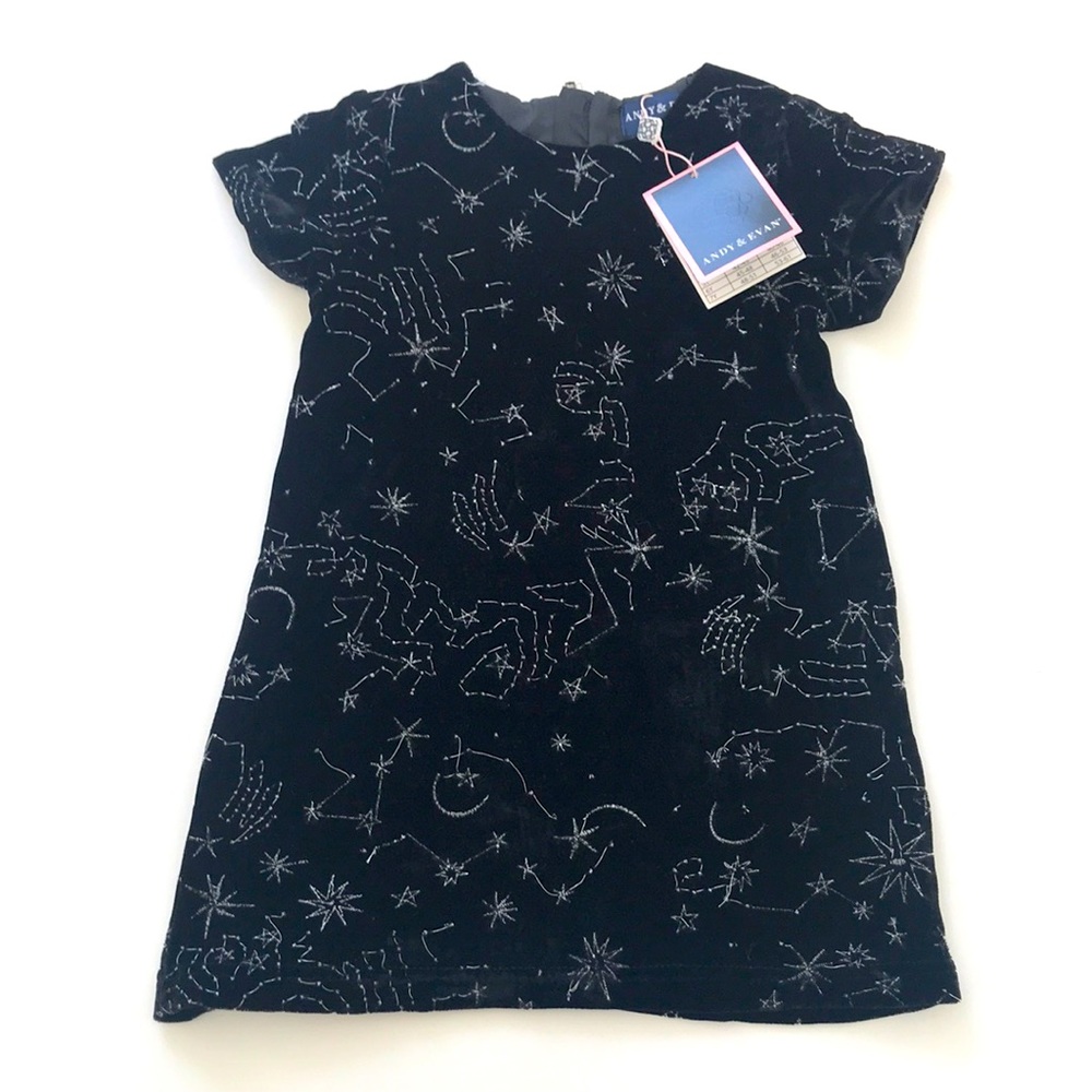 Andy & Evan Velvet Constellation Dress NWT